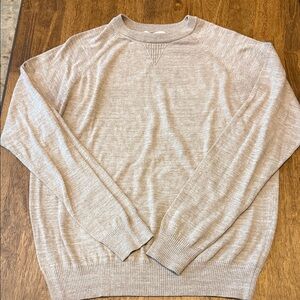 Classic Beige Crewneck Sweater for Men